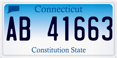 CT license plate AB41663