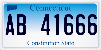 CT license plate AB41666