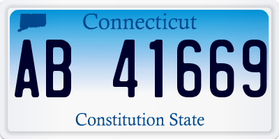CT license plate AB41669