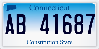 CT license plate AB41687