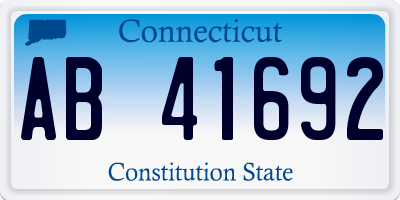 CT license plate AB41692