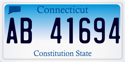 CT license plate AB41694