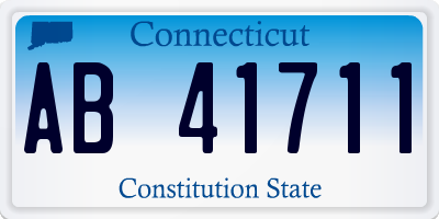 CT license plate AB41711