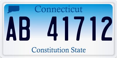 CT license plate AB41712