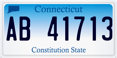CT license plate AB41713