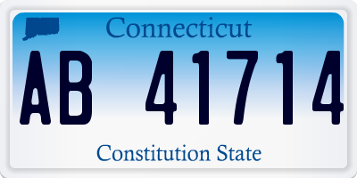 CT license plate AB41714