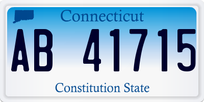 CT license plate AB41715