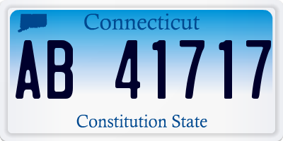 CT license plate AB41717