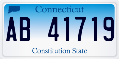 CT license plate AB41719