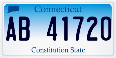 CT license plate AB41720