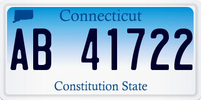 CT license plate AB41722