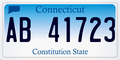 CT license plate AB41723
