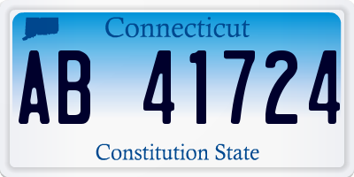 CT license plate AB41724