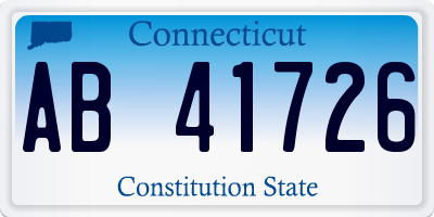 CT license plate AB41726