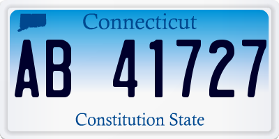 CT license plate AB41727