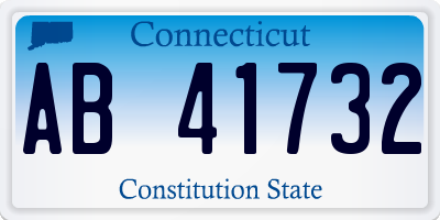 CT license plate AB41732