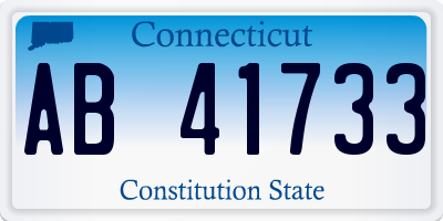 CT license plate AB41733