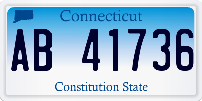 CT license plate AB41736