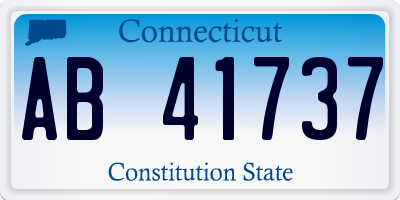 CT license plate AB41737