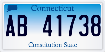 CT license plate AB41738