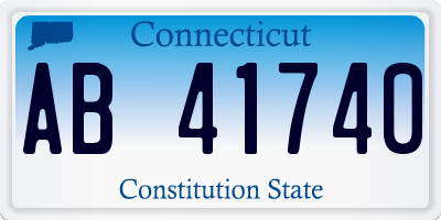 CT license plate AB41740