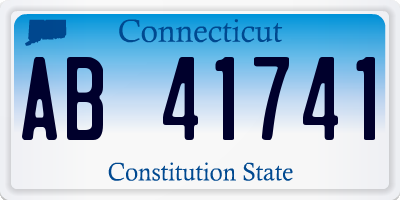 CT license plate AB41741