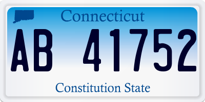 CT license plate AB41752