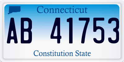 CT license plate AB41753