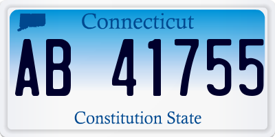 CT license plate AB41755