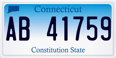 CT license plate AB41759
