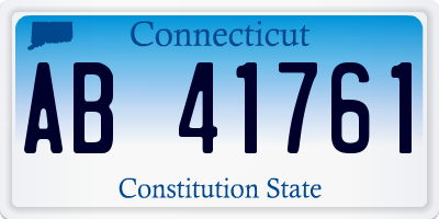CT license plate AB41761