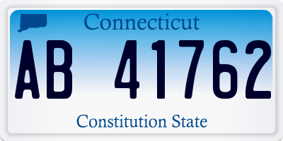 CT license plate AB41762