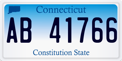 CT license plate AB41766