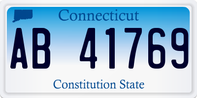 CT license plate AB41769
