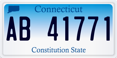 CT license plate AB41771