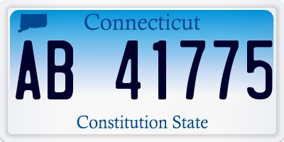 CT license plate AB41775