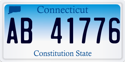 CT license plate AB41776