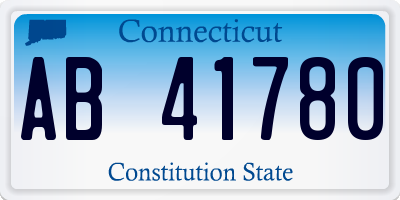 CT license plate AB41780