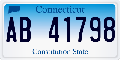 CT license plate AB41798