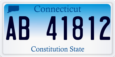 CT license plate AB41812