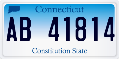 CT license plate AB41814