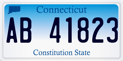 CT license plate AB41823