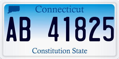 CT license plate AB41825