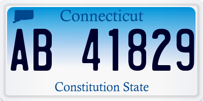 CT license plate AB41829