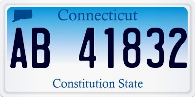 CT license plate AB41832