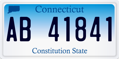 CT license plate AB41841