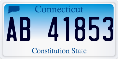 CT license plate AB41853