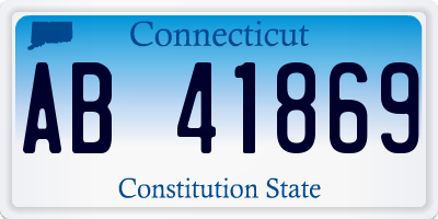 CT license plate AB41869