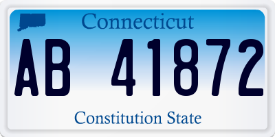 CT license plate AB41872