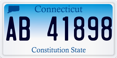 CT license plate AB41898